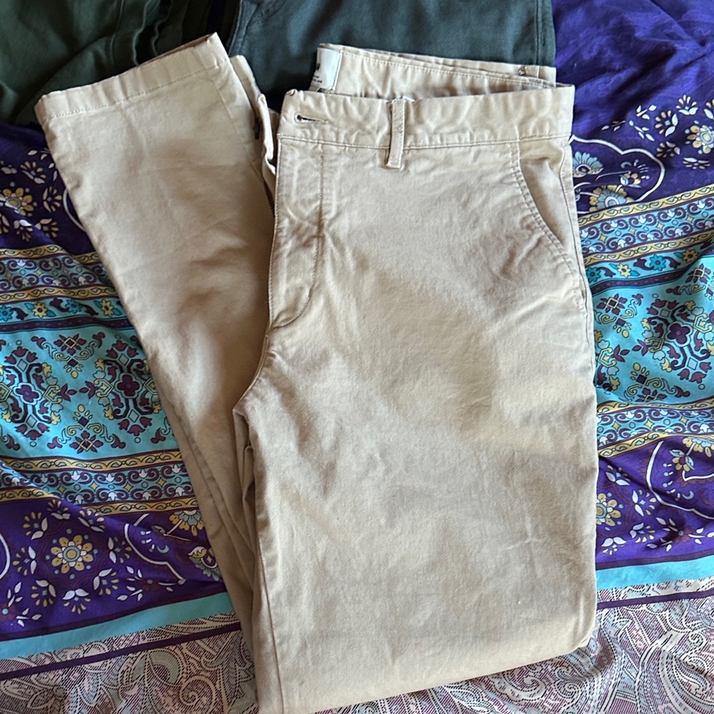 H&M Men's Tan Chino Pants - Straight Leg